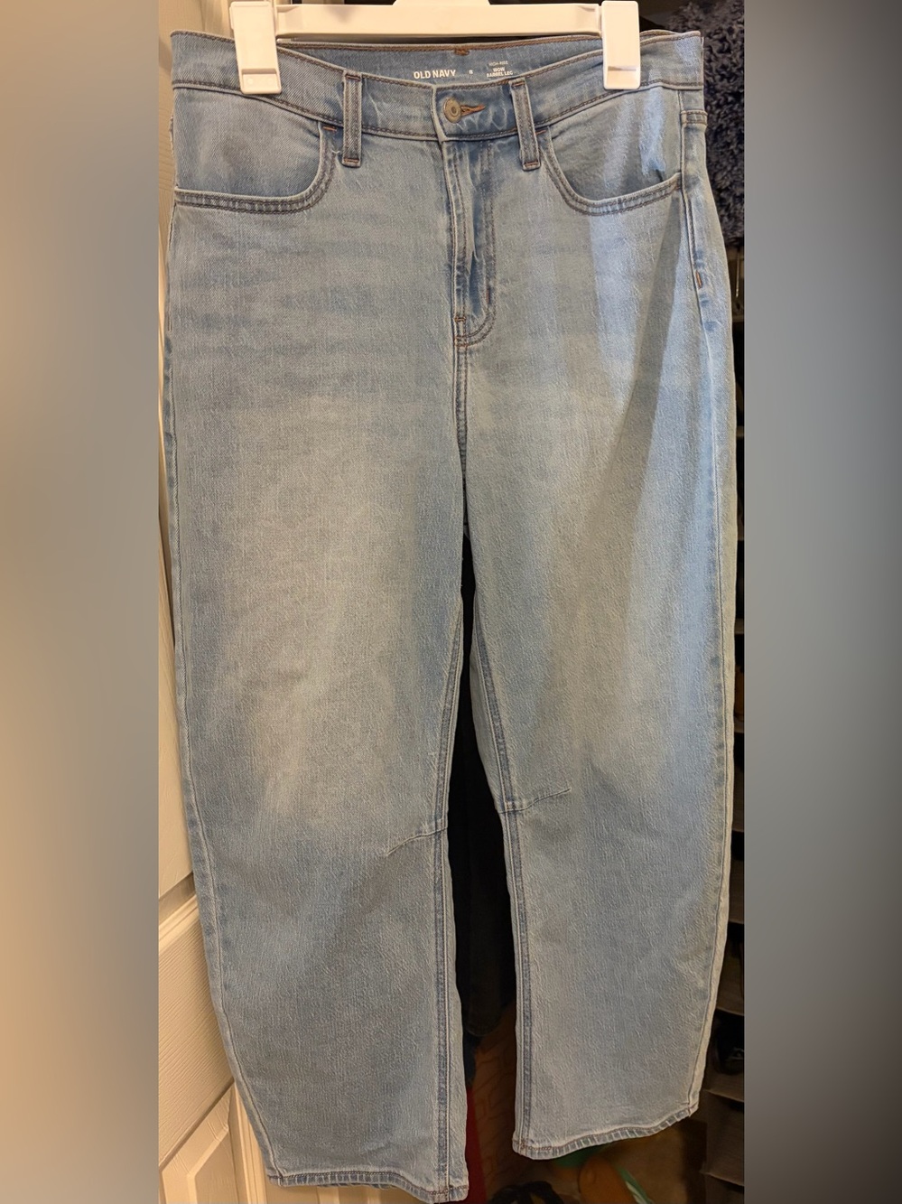 High waisted wow barrel jeans